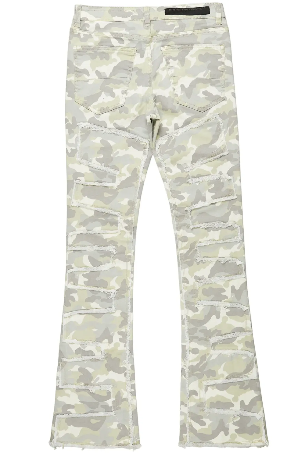 Shake Light Camo Stacked Flare Jean