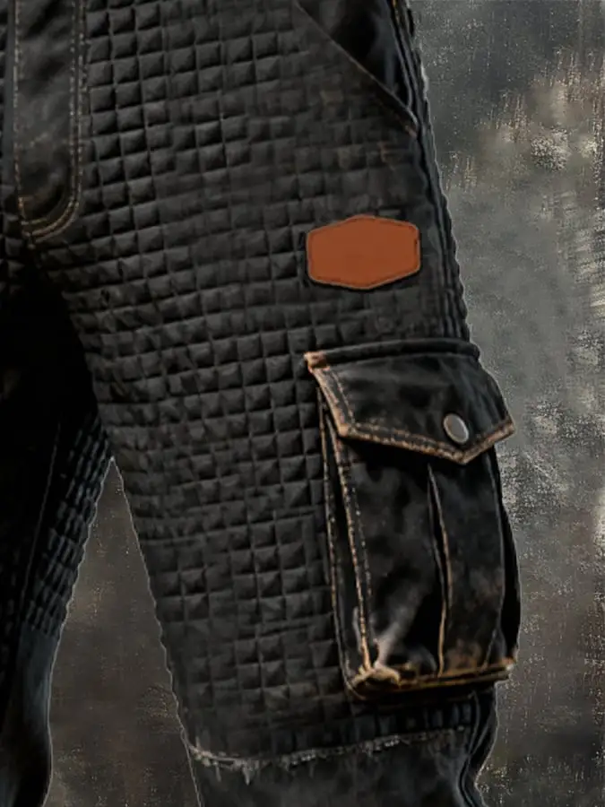 Men's Retro Multifunctional Pocket Work Pants