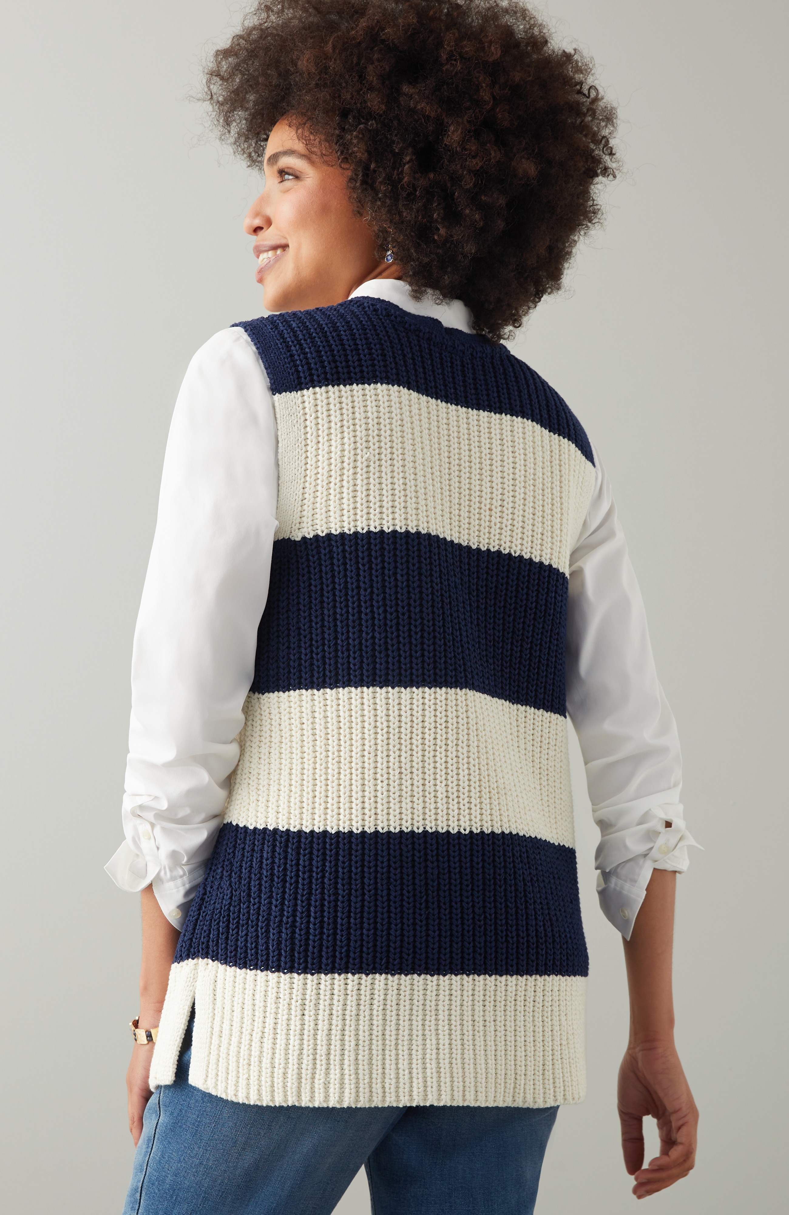 Striped Pullover Vest
