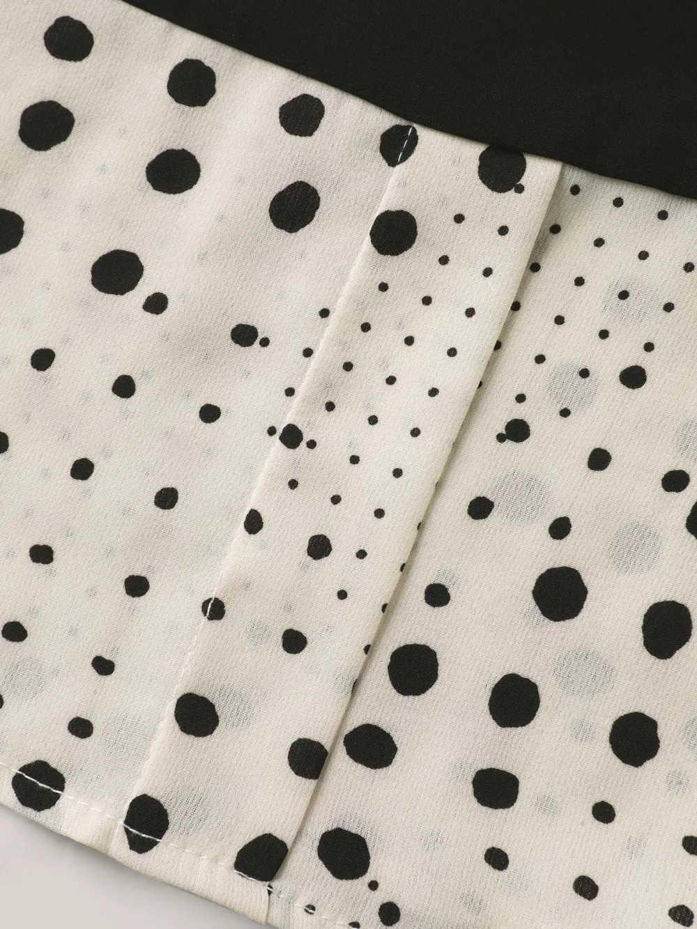 Sheer Color Contrast Spliced Collar Blouse