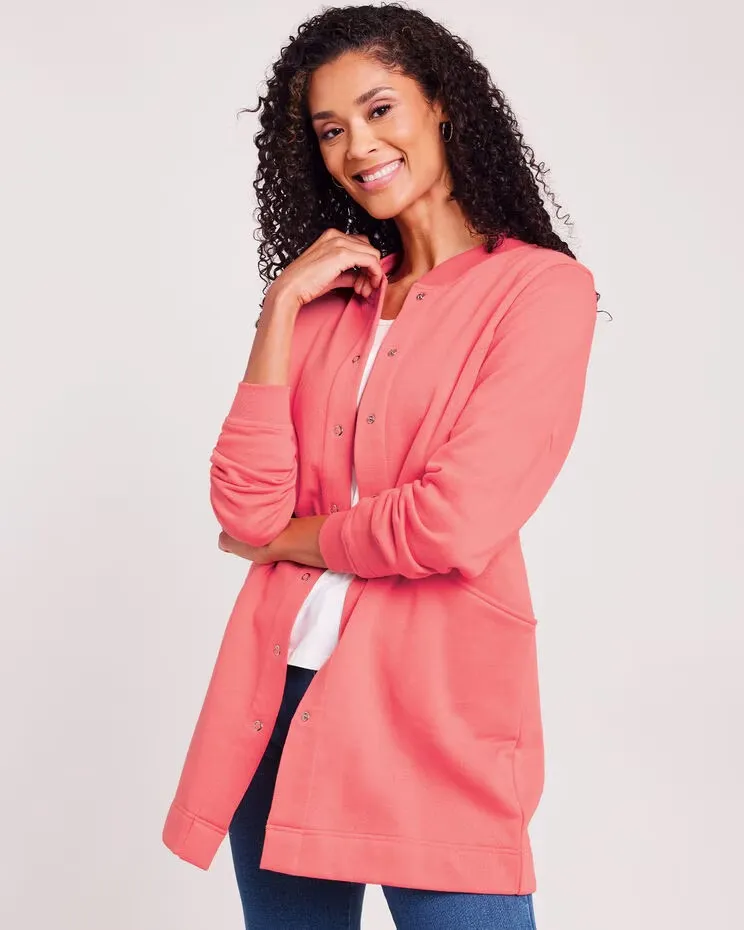 Long Snap-Front Jacket