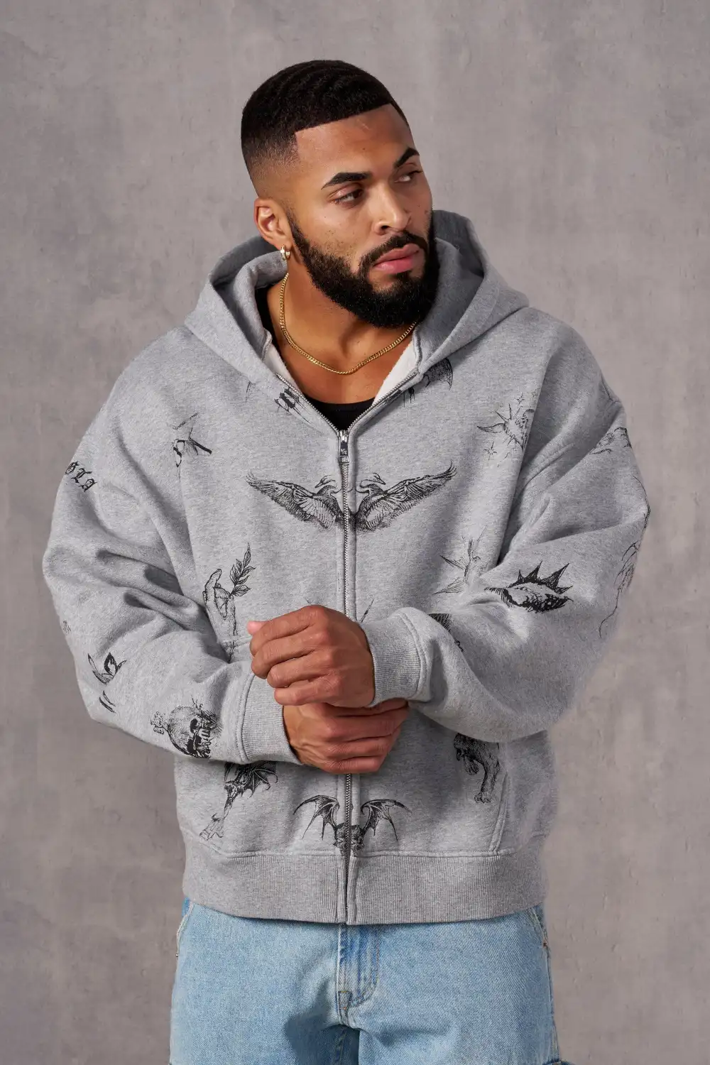 5061 - Inked Zip-up Hoodies