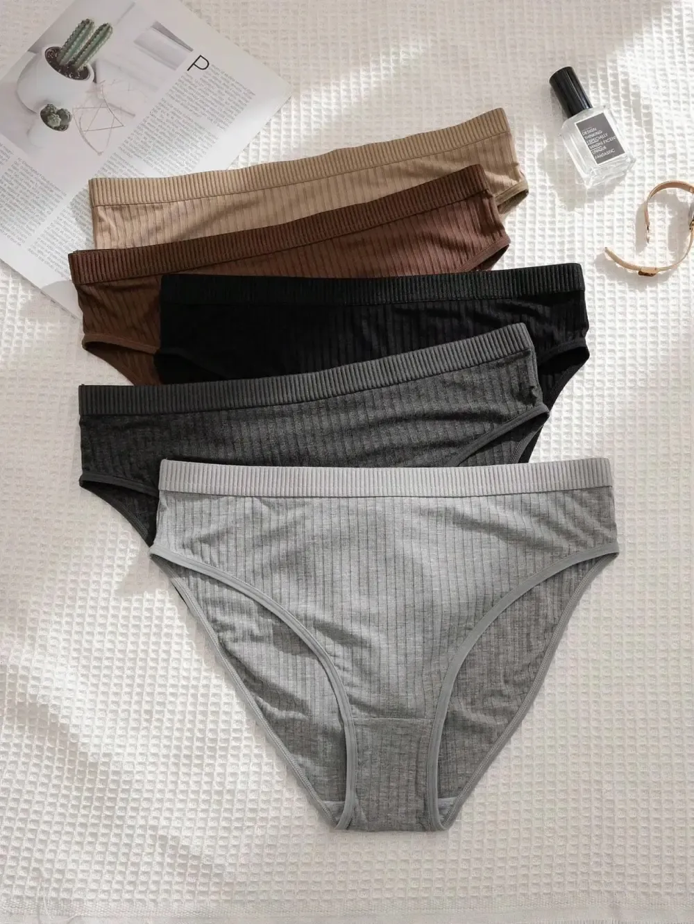 5 Pack Plus Size Pit Strip Triangle Panties