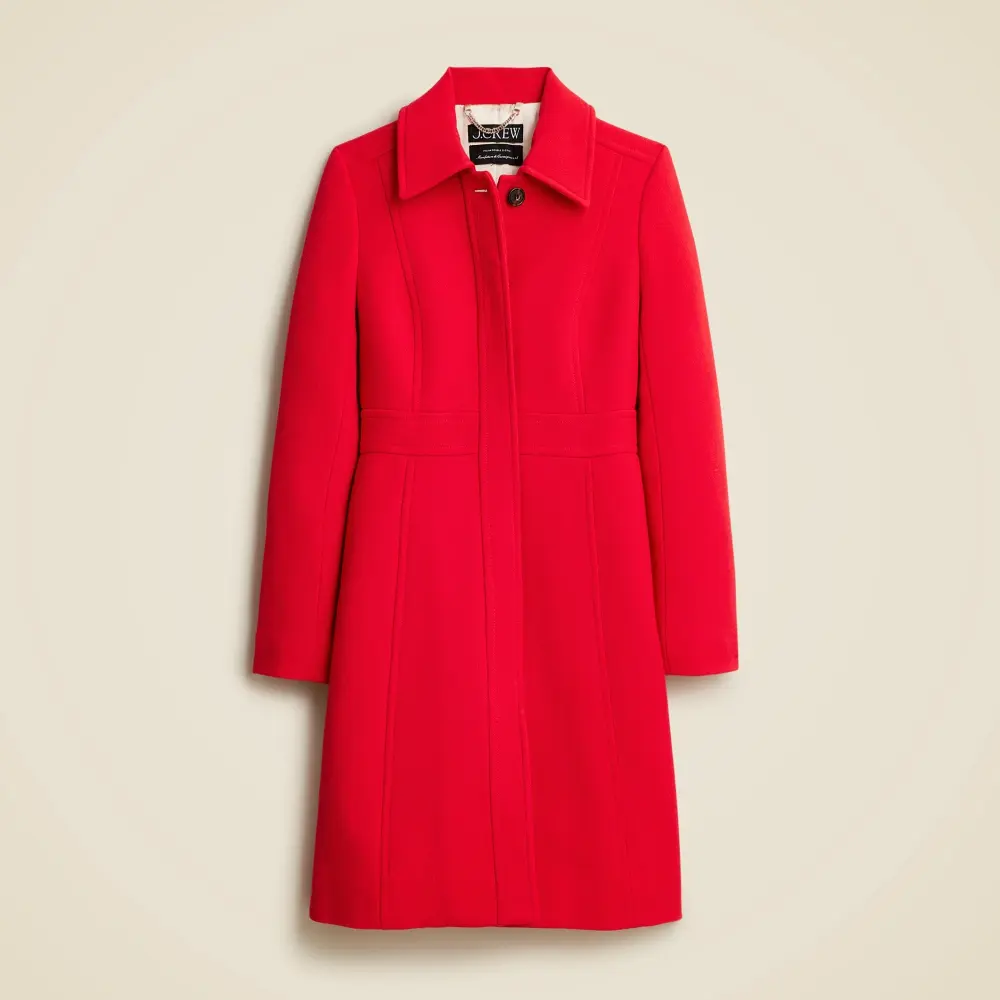 New lady day topcoat in Italian double-cloth wool blend