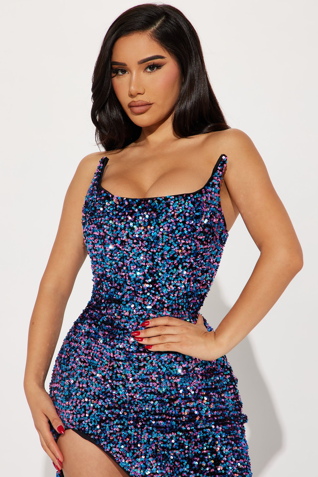 Glamour Sequin Gown - Multi Color
