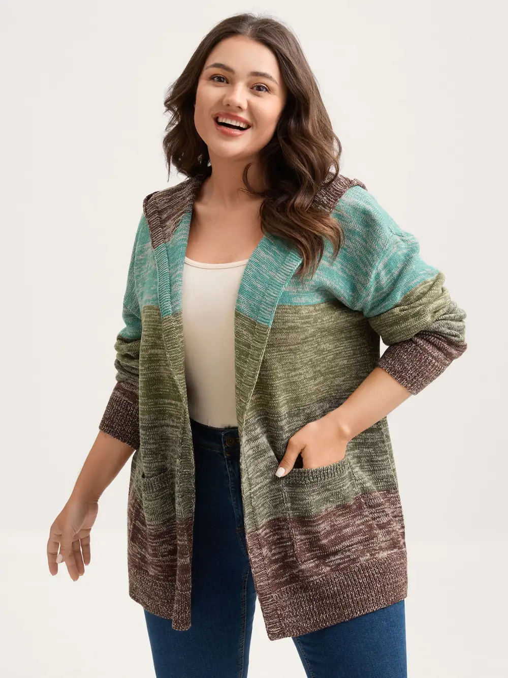 Heather Little Stretchy Hooded Cardigan