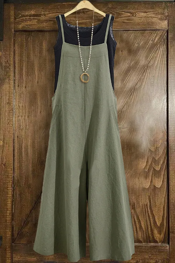 Casual Wide Leg Jumper Overalls
