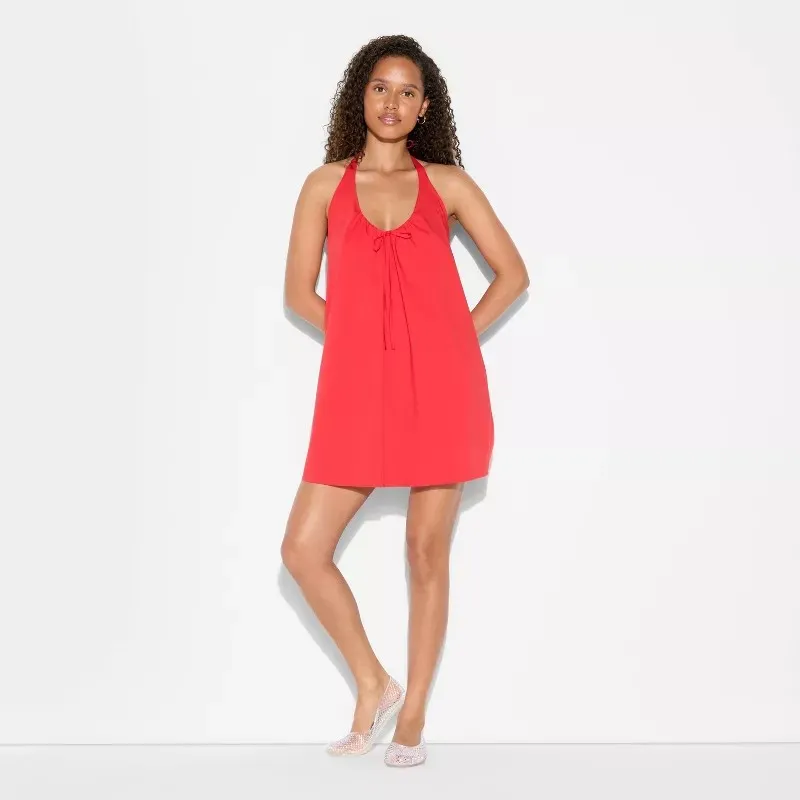 Women's Poplin Mini A-Line Dress