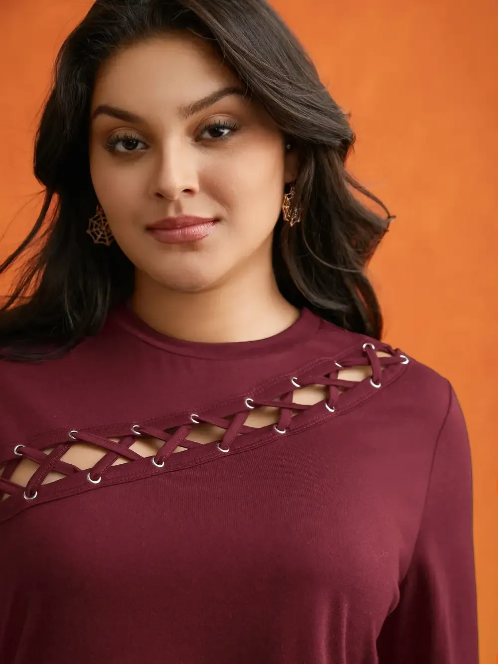 Peek-A-Boo Cut-Out Neckline T-Shirt