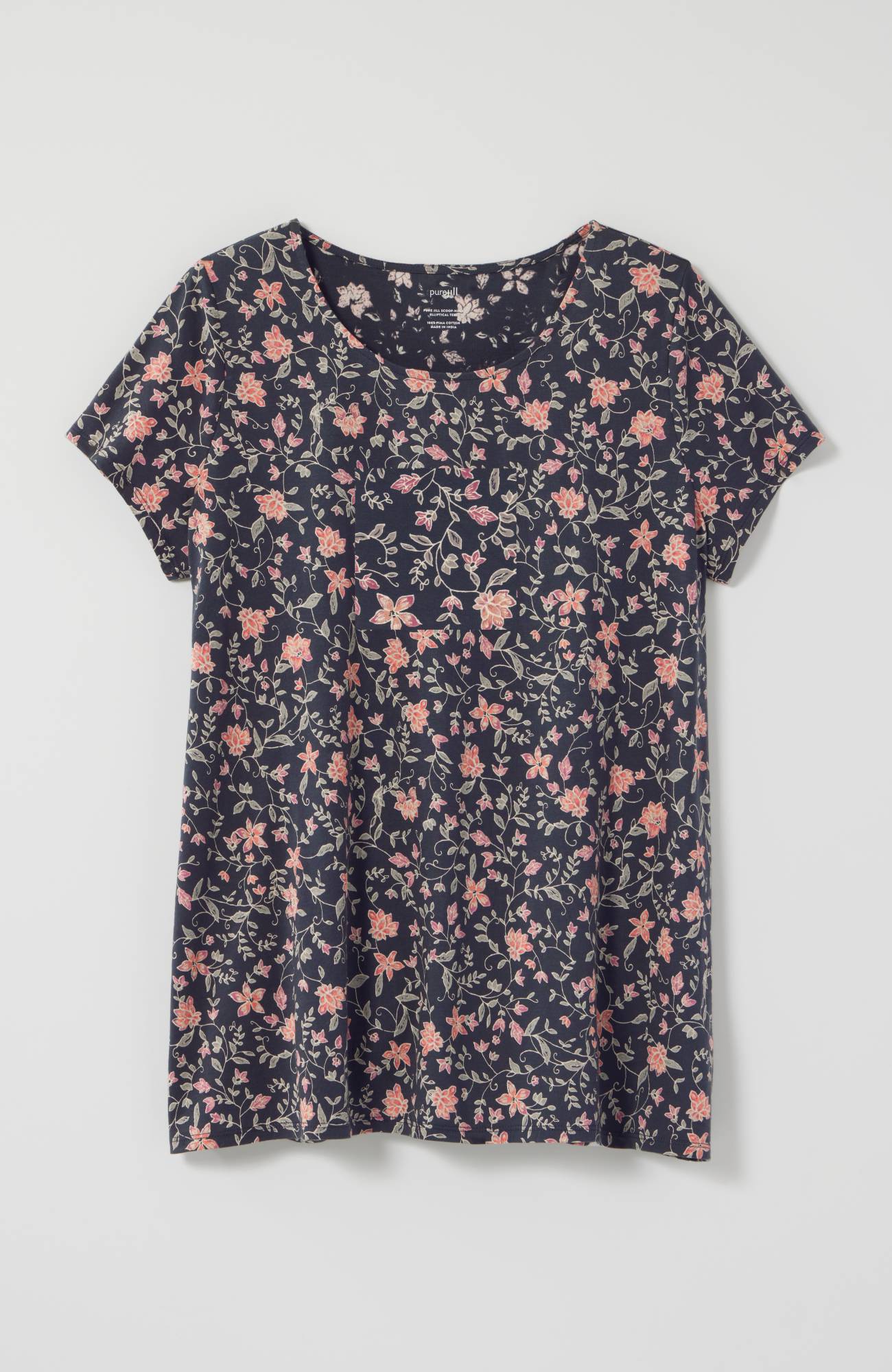 pure jill scoop-neck elliptical tee