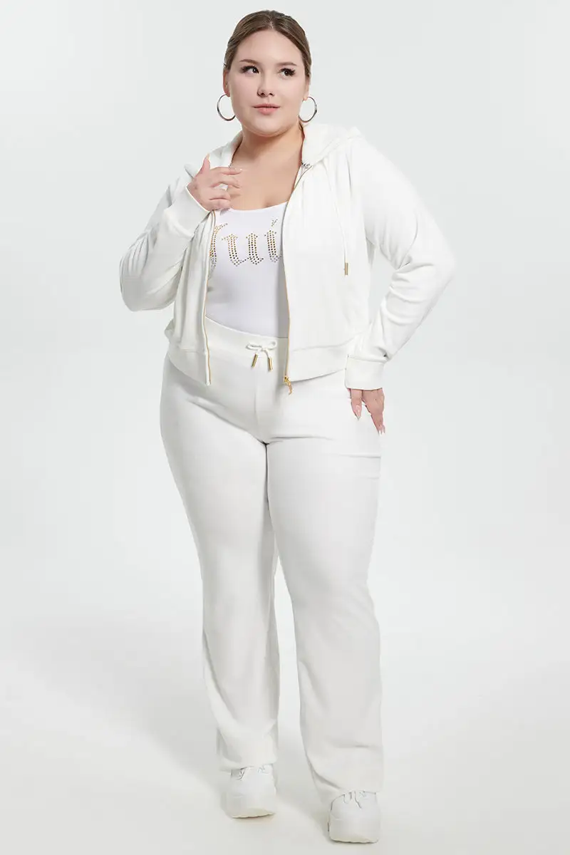 Technicolor Big Bling Velour Track Pants