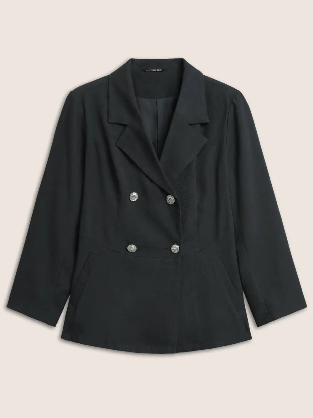 Suit Collar Double Breasted Metal Detail Blazer