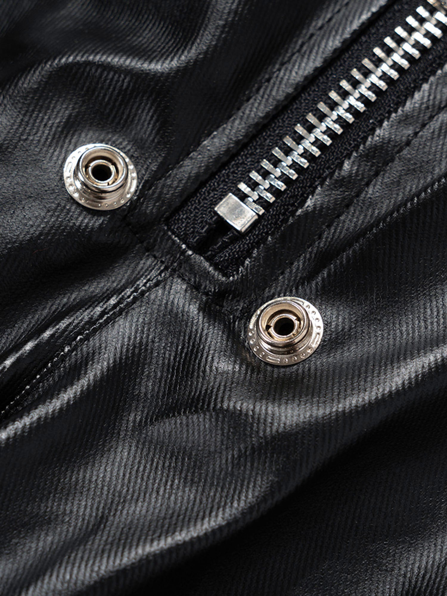 Workwear Leather Multi Pocket Flared Pants - 2094