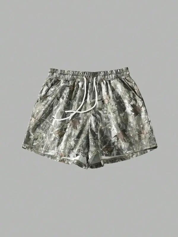 Women's Plain & Camo Print Casual Summer Shorts with Pockets