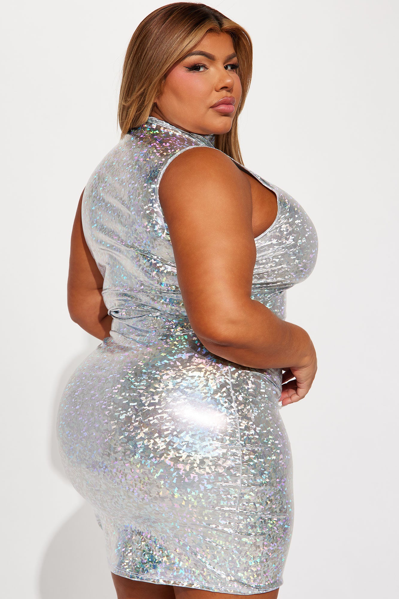 Starstuck Mini Dress - Silver