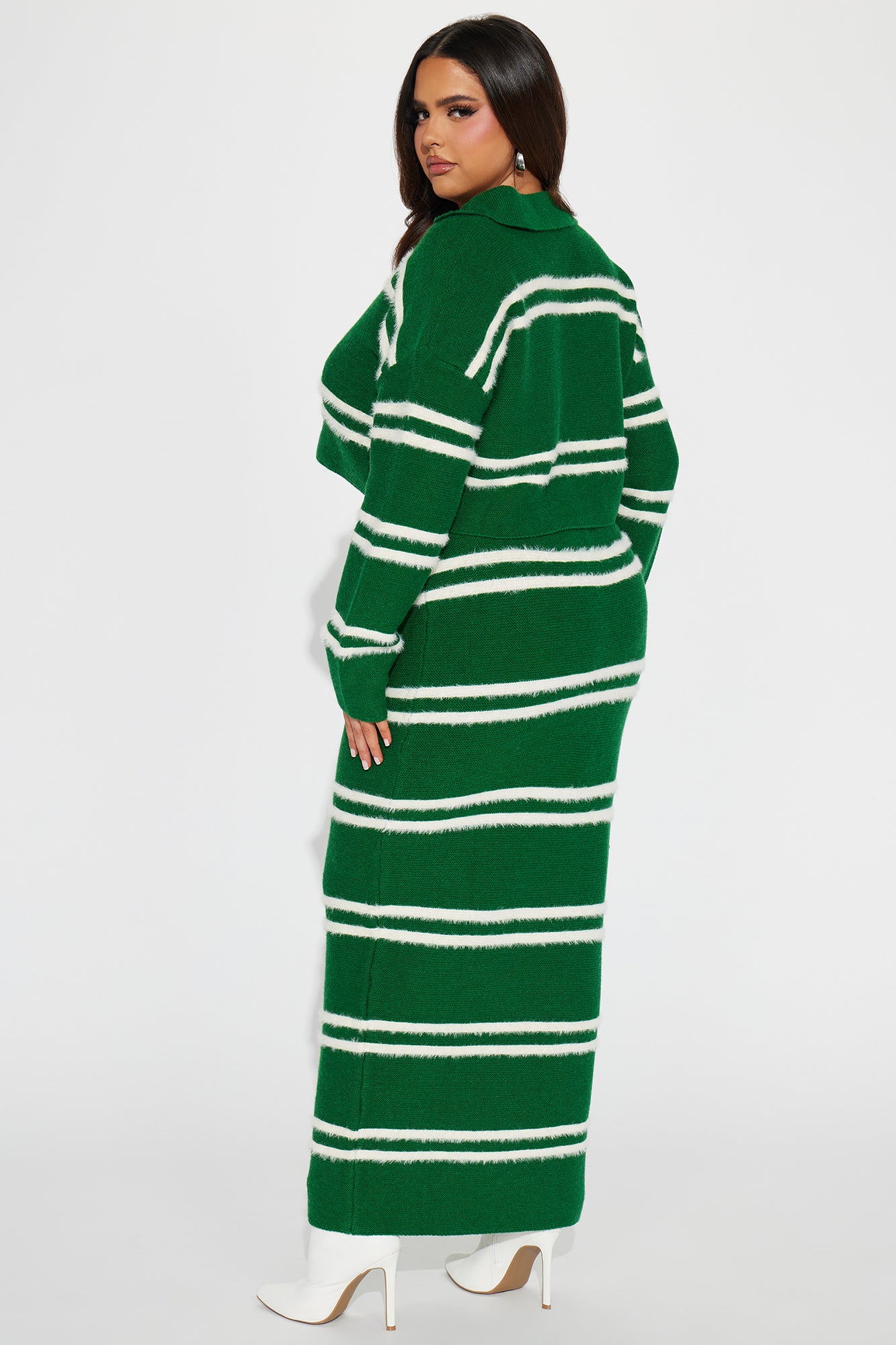 Making Plans Sweater Skirt Set - Green