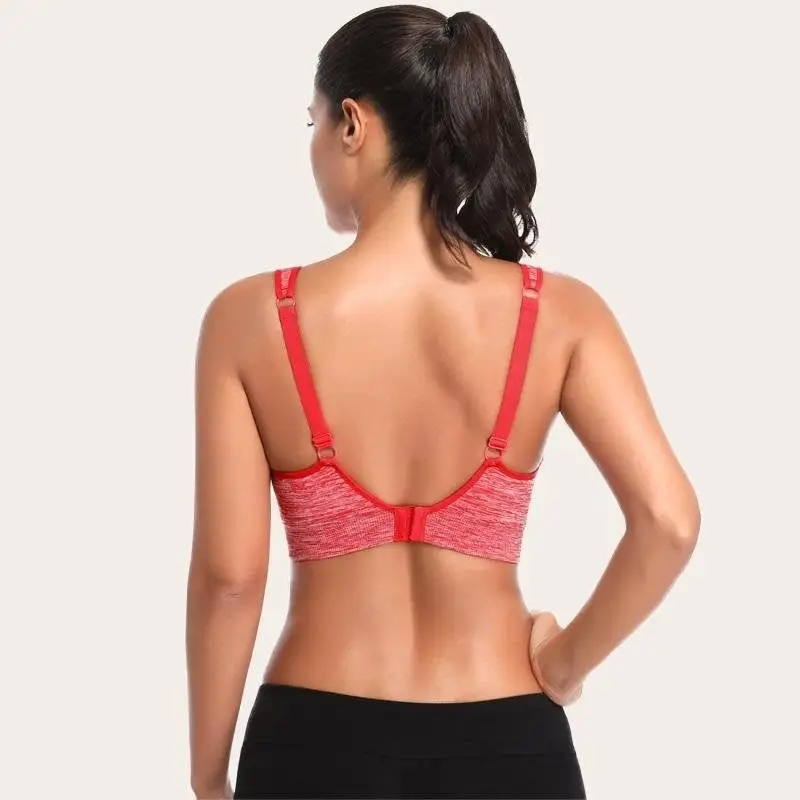 Full Coverage Seamless Medium Impact Sport Bras for Yoga Gym Workout