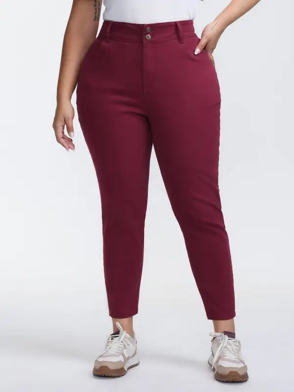 Rubber Waist Skinny-Fit Jeans