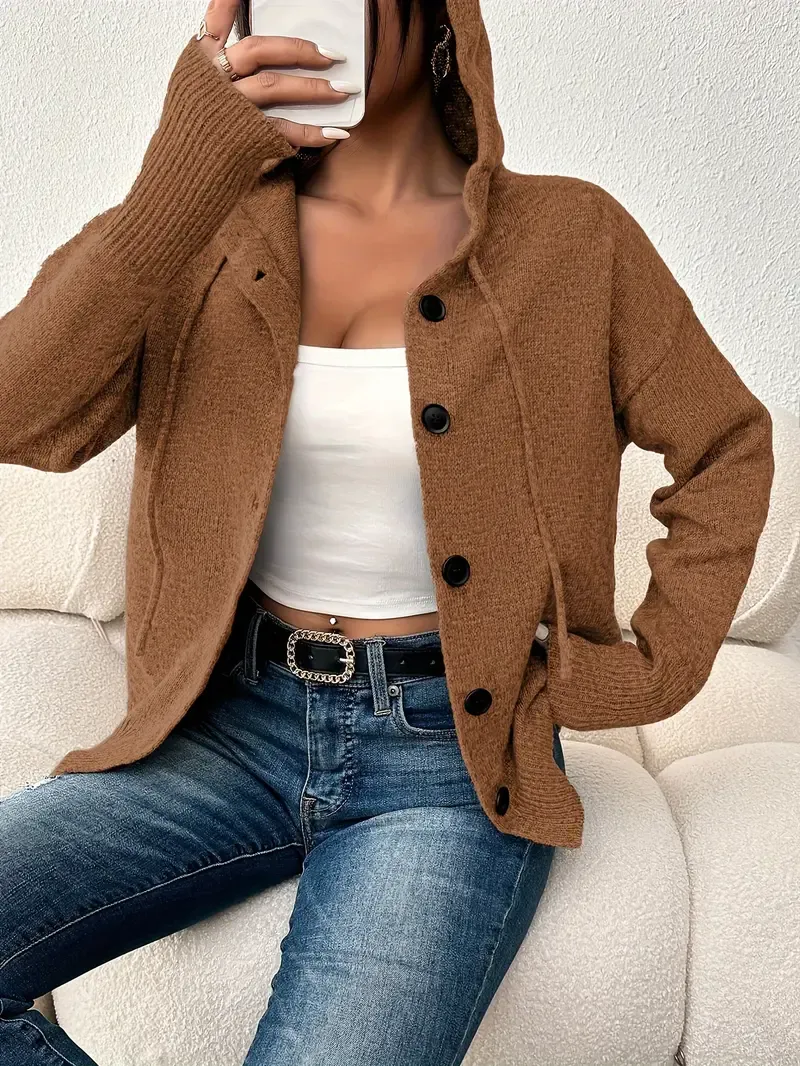 Elegant FAN FLO Women's Hooded Cardigan