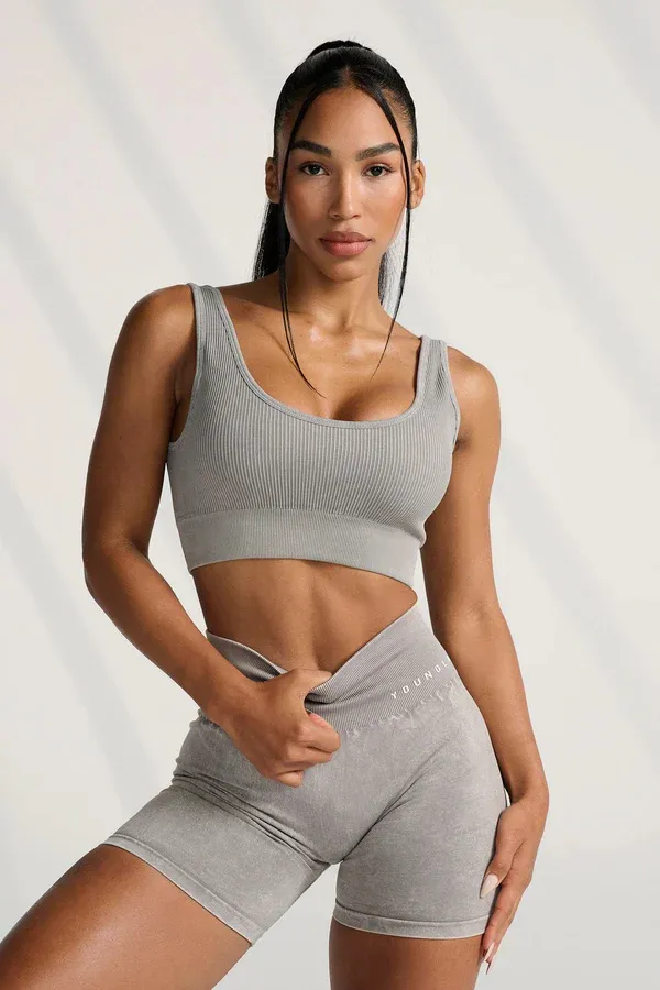 W315 CARBON RIBBED SPORTS BRA