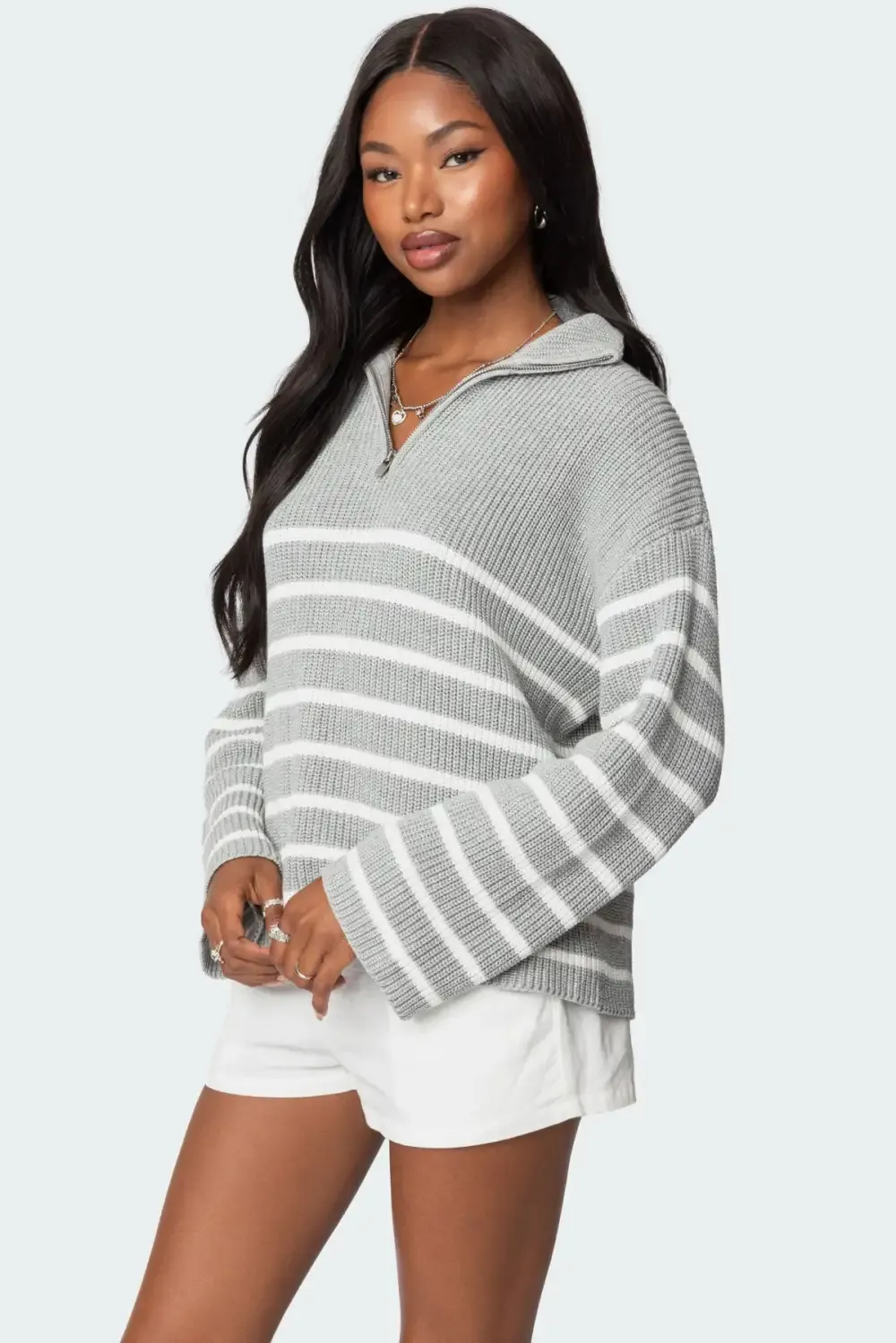 Oversized Quarter Zip Sweater