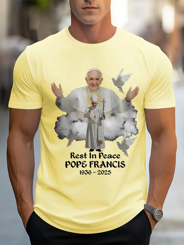 Men'S Rest In Peace 1936-2025 Short Sleeve Round Neck Pure Cotton T-Shirt