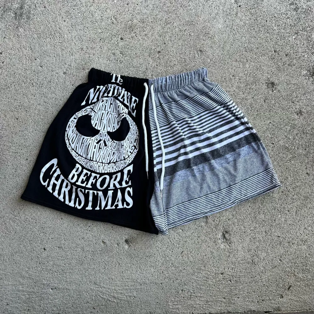 Grey shorts printing how perfect and cozy piece for your Halloween day