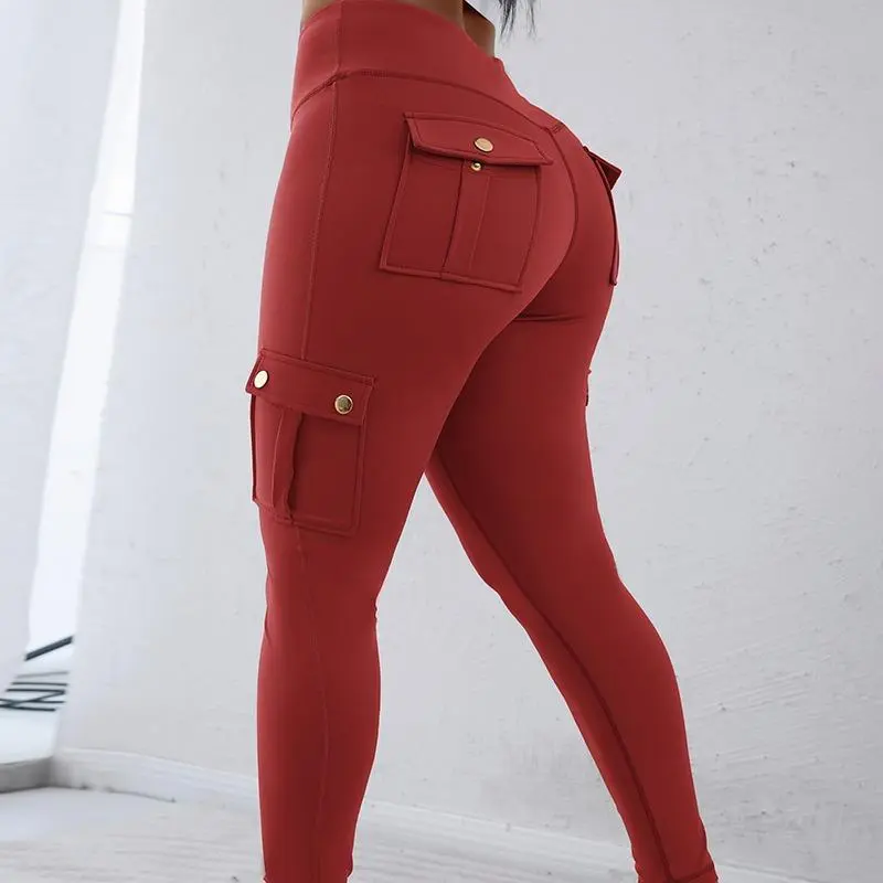 Women's High-Waist Butt-Lifting Cargo Leggings