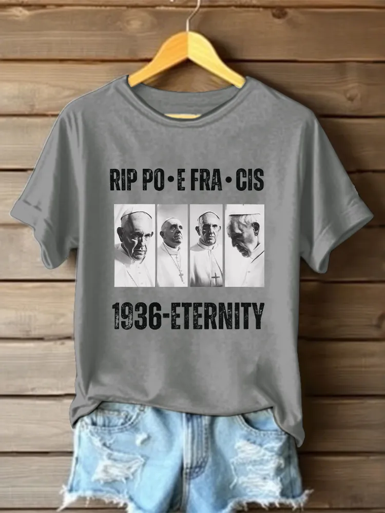 Women's Rip 1936-Eternity Print Short Sleeve Round Neck Cotton T-Shirt