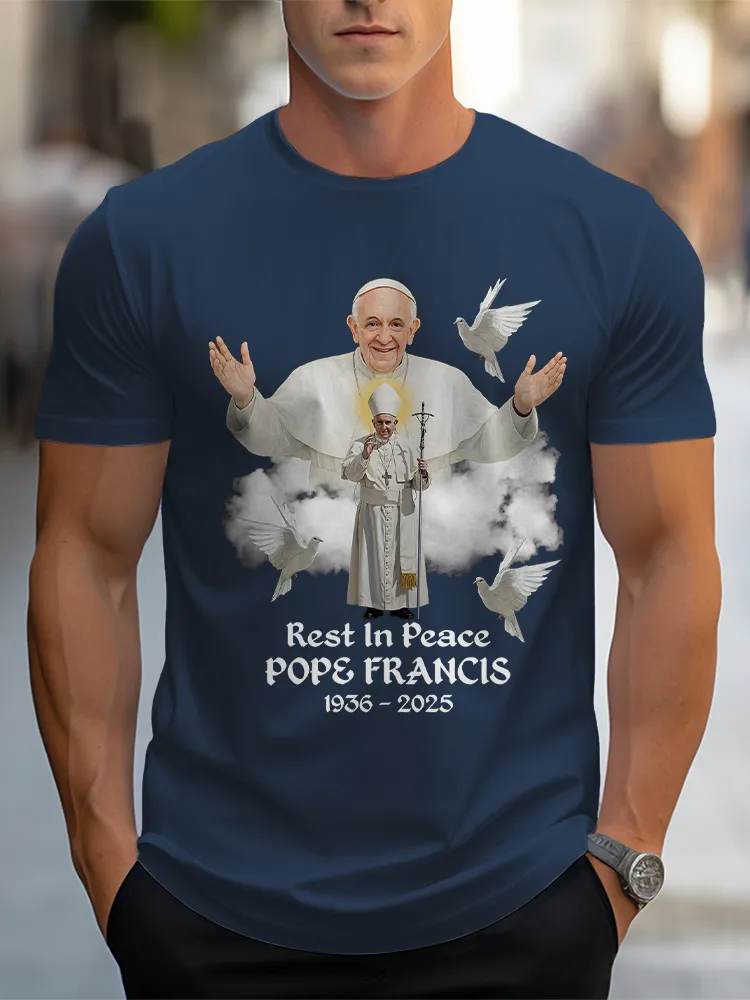 Men'S Rest In Peace 1936-2025 Short Sleeve Round Neck Pure Cotton T-Shirt