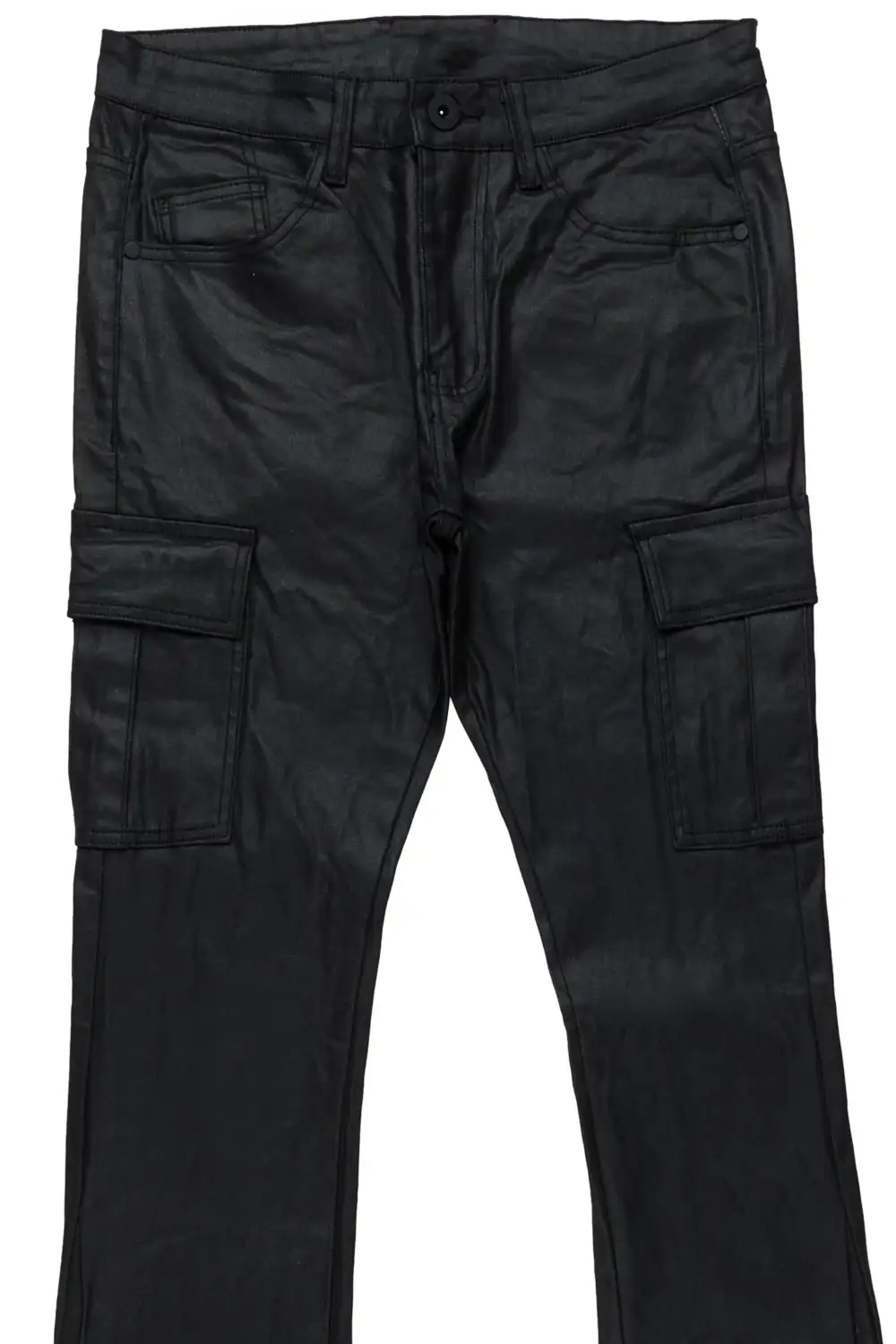 Kooper Black Stacked Flare Jean