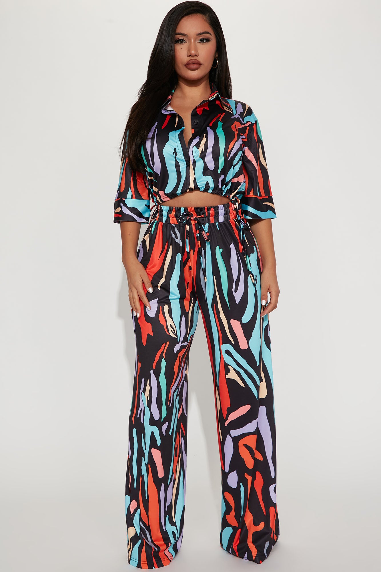 Full Of Color Pant Set - Multi Color
