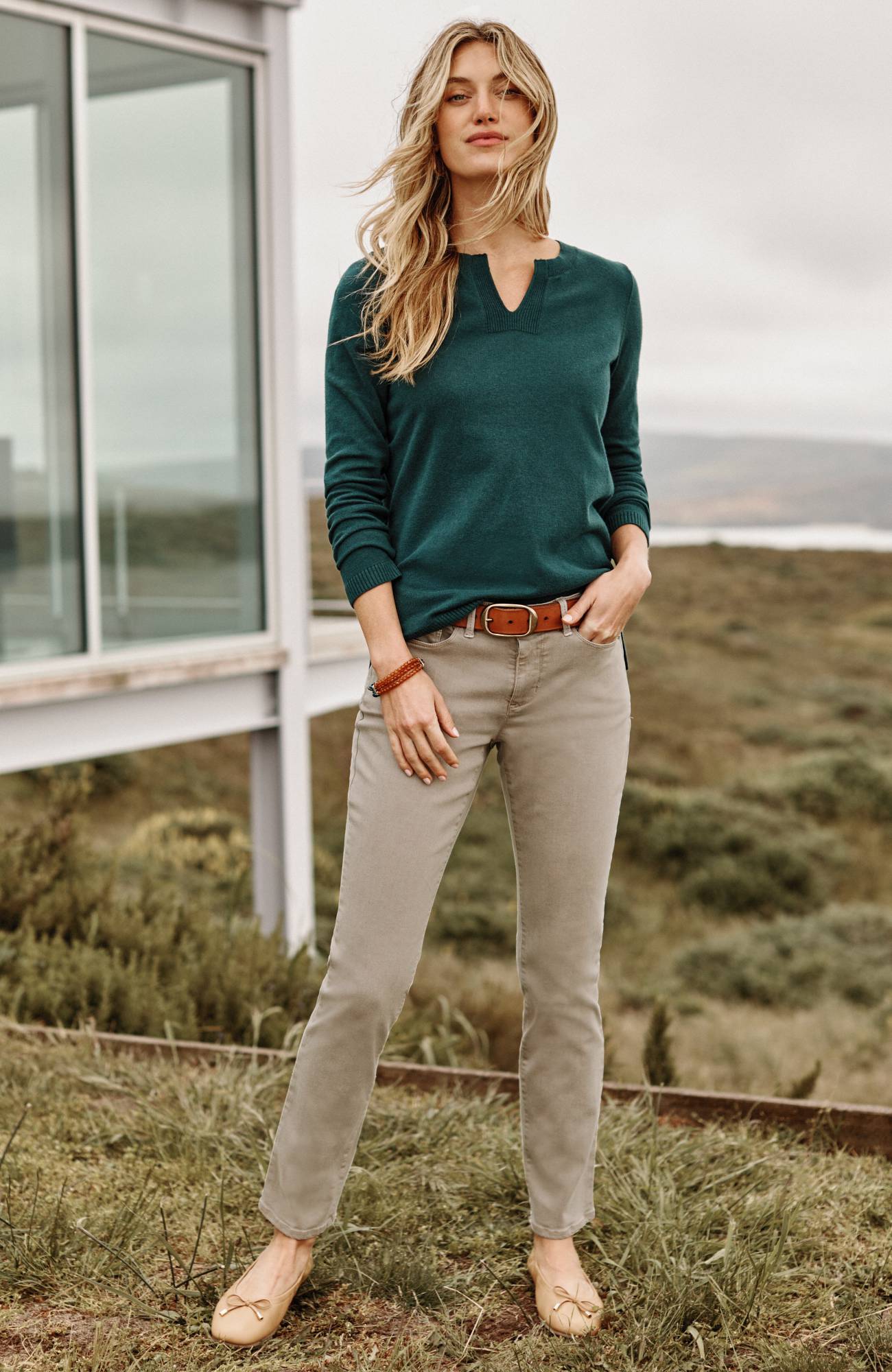 authentic fit slim-leg jeans