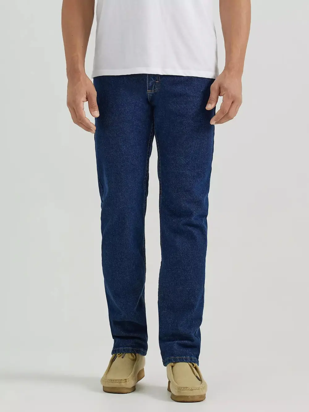 WRANGLER FIVE STAR PREMIUM DENIM FLEX FOR COMFORT REGULAR FIT JEAN IN DARK STONEWASH