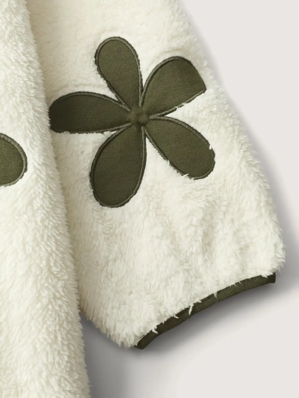 Applique Embroidery Color Contrast Hoodie