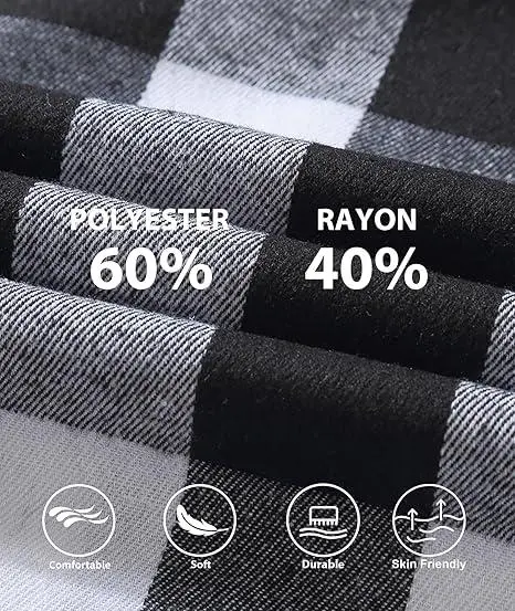 Men’s 3-Pack Flannel Hoodie Shirts – Plaid Button-Down Jackets with Hood & Pockets