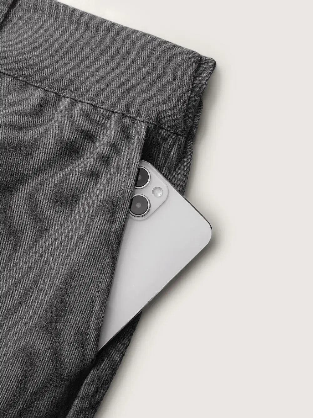 Double-Button Pleated Detail Wide-Leg Pants