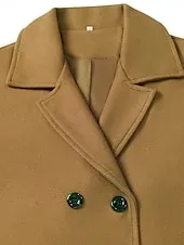 Women's Winter Coat Coat Cloak / Capes Windproof Warm Pocket Casual Street Style Plain Vacation Work Street Daily Wear Single Breasted Turndown Loose Fit Long Sleeve Outerwear Red Blue Green Fall