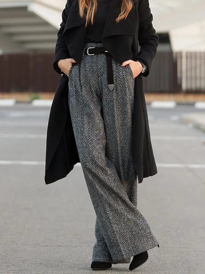 Urban Wide Leg Loose Striped Pants