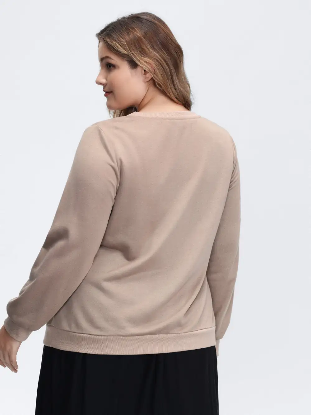 Leopard Bowtie Print Stretchy-Fit Sweatshirt