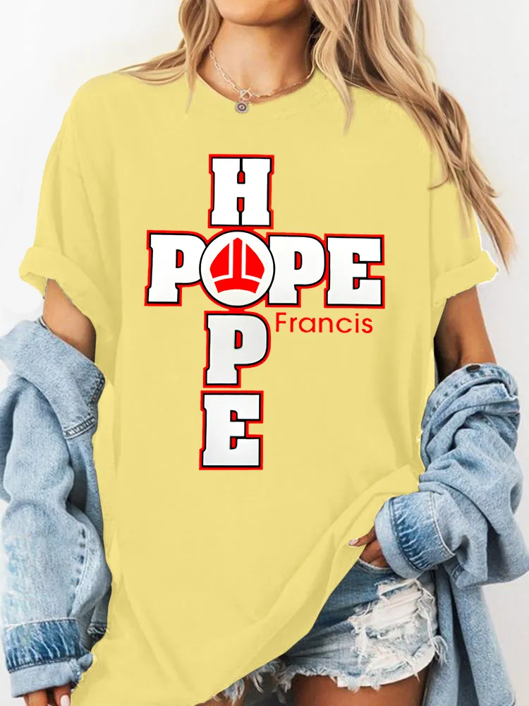 Women's Pope Francis Print Casual T-Shirt