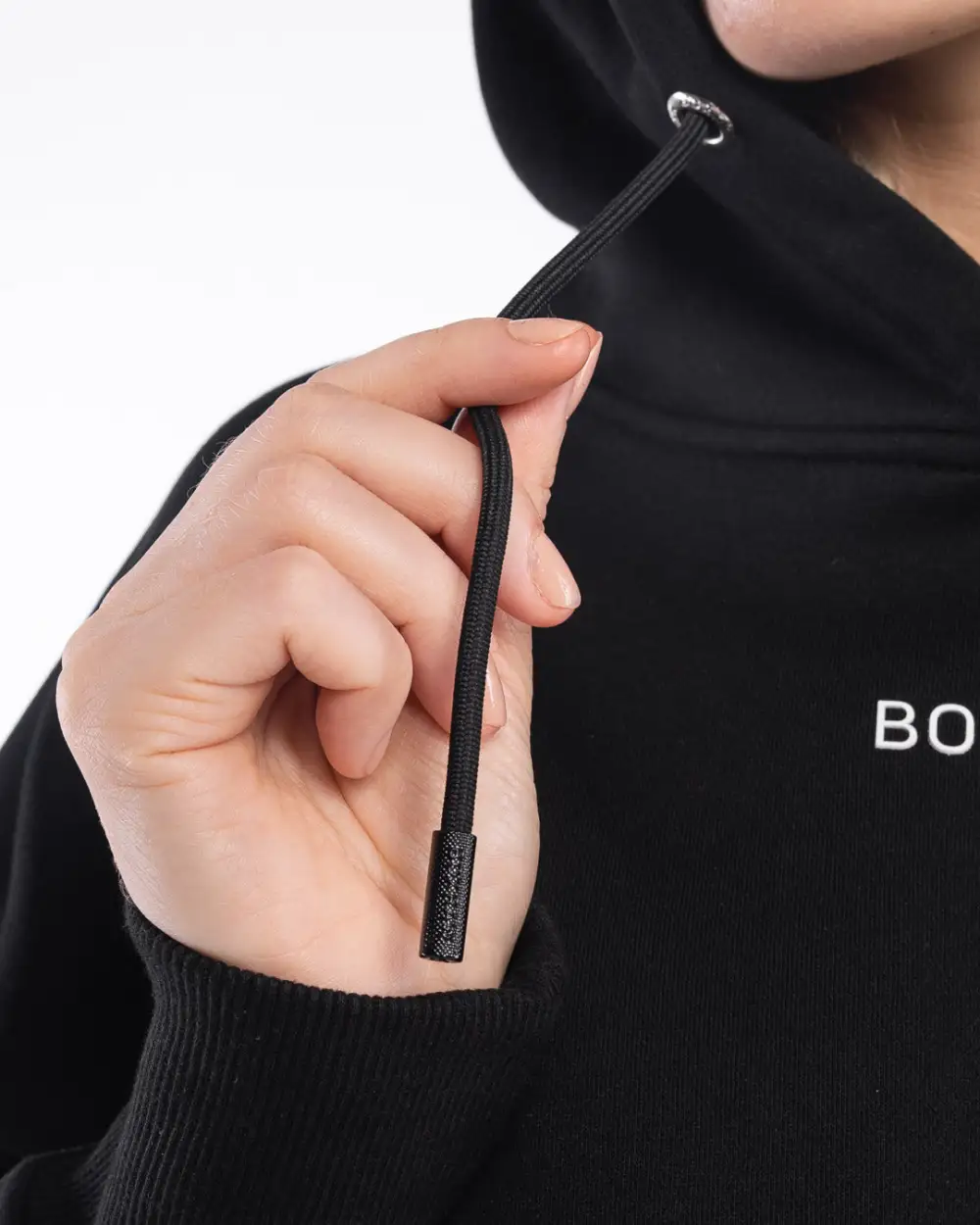 Johnson Cropped Hoodie - Black