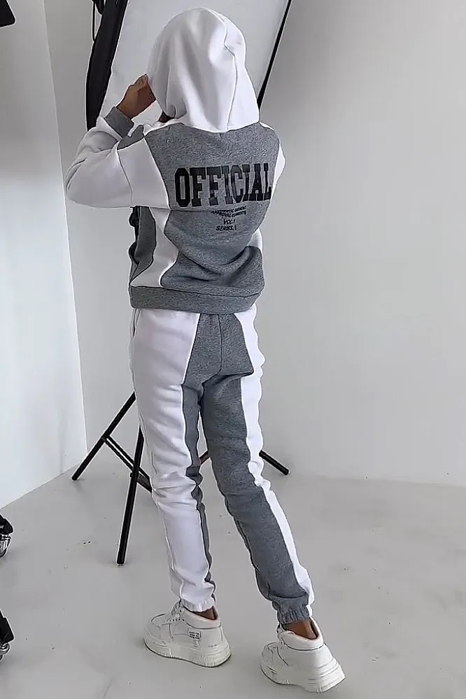 Women's letter casual hoodie and pants two-piece set