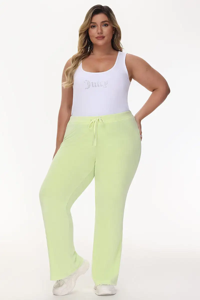 Plus-Size Big Bling Towel Terry Track Pants