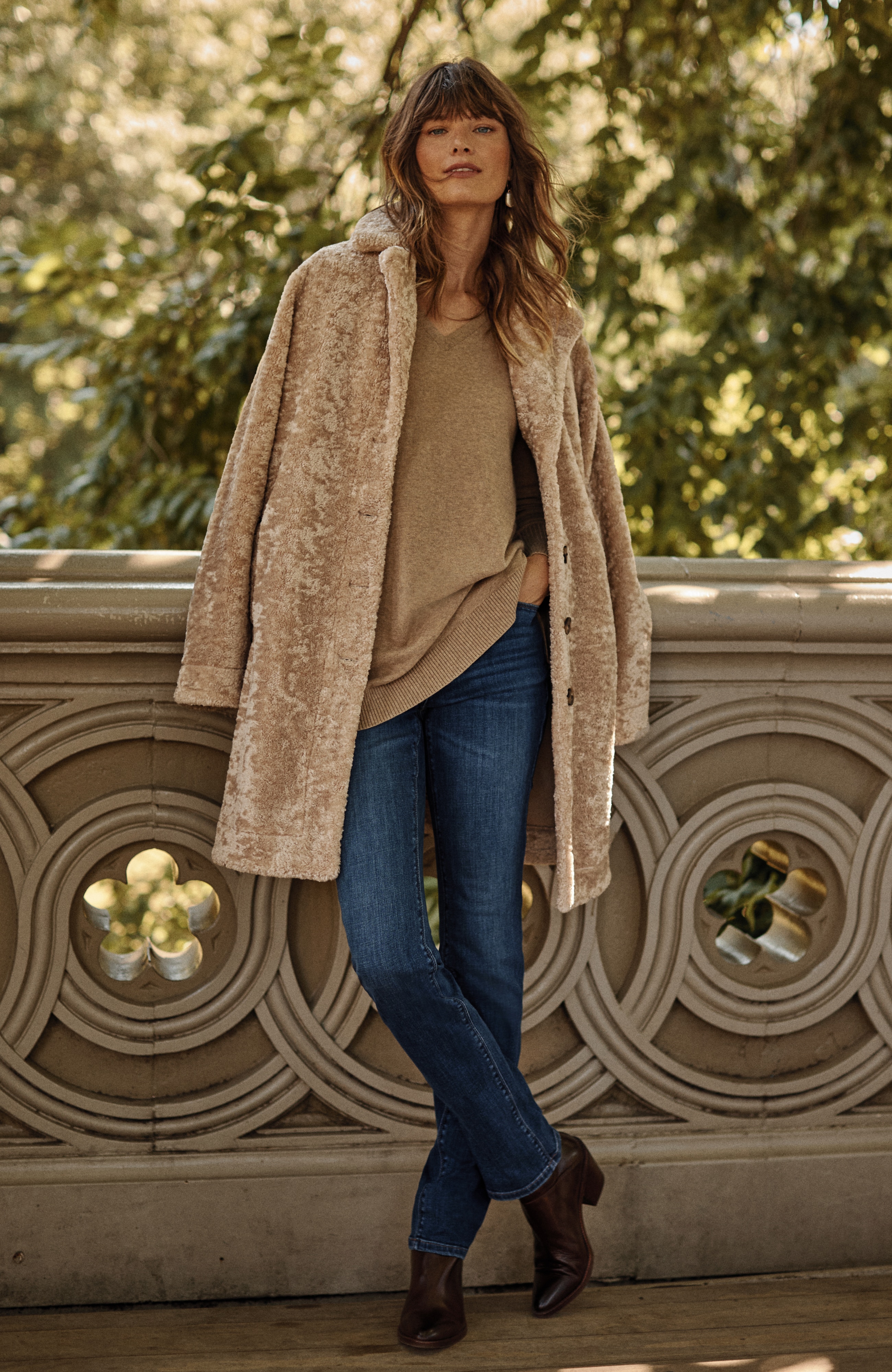 high-rise straight-leg jeans