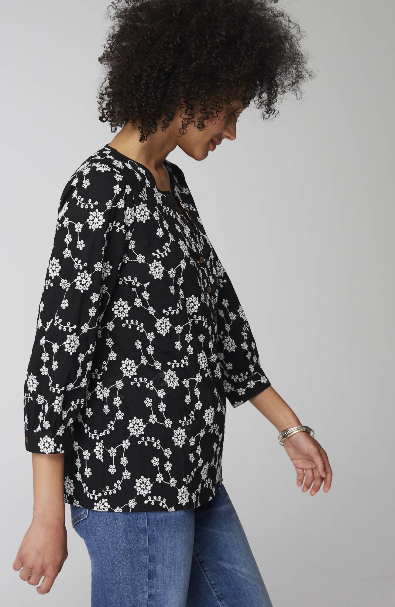 Embroidered Eyelet Popover
