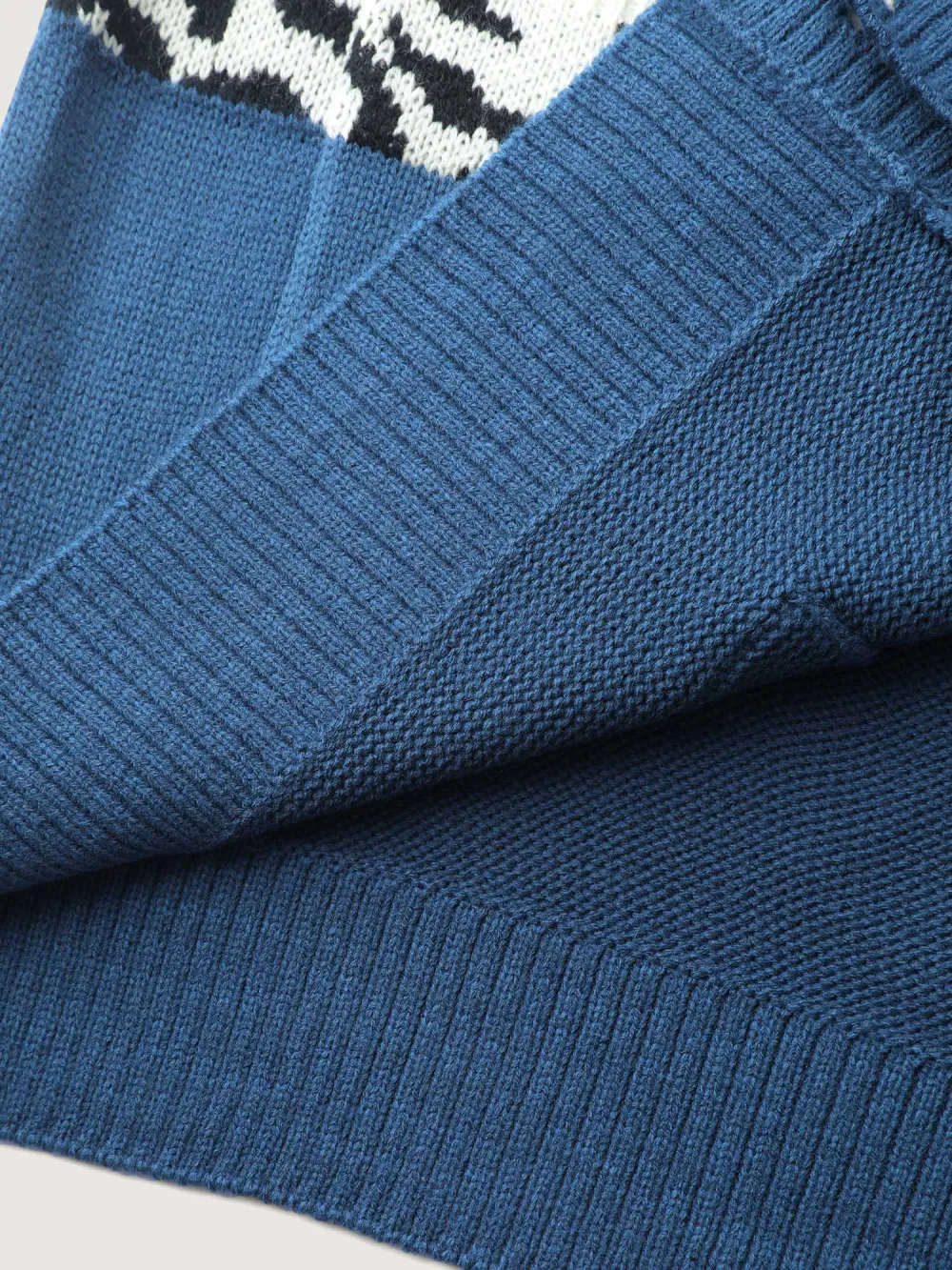 Stripe Color Block Leopard Knit Cardigan