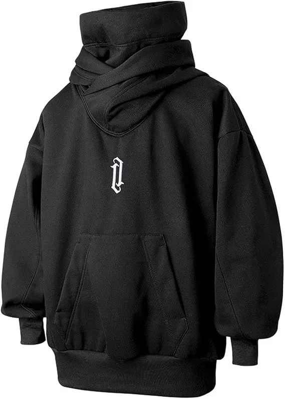 Black Friday-Unisex Oversize Ninja Double-Neck Cotton Hoodie with Pockets