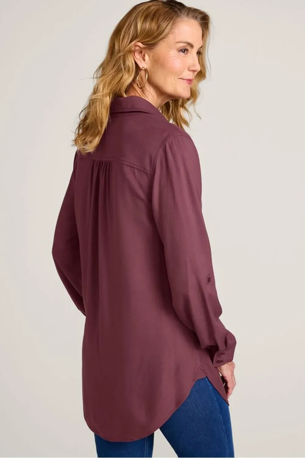 Iconic Long Sleeve Twill Big Shirt