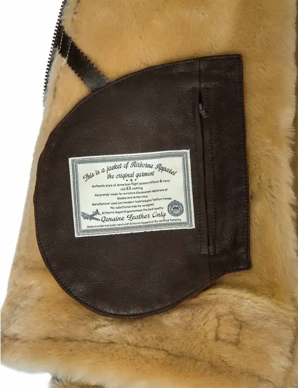 JACKET PILOT FROM SHEEPSKIN B-3 Hooded[FREE SHIPPING TODAY]